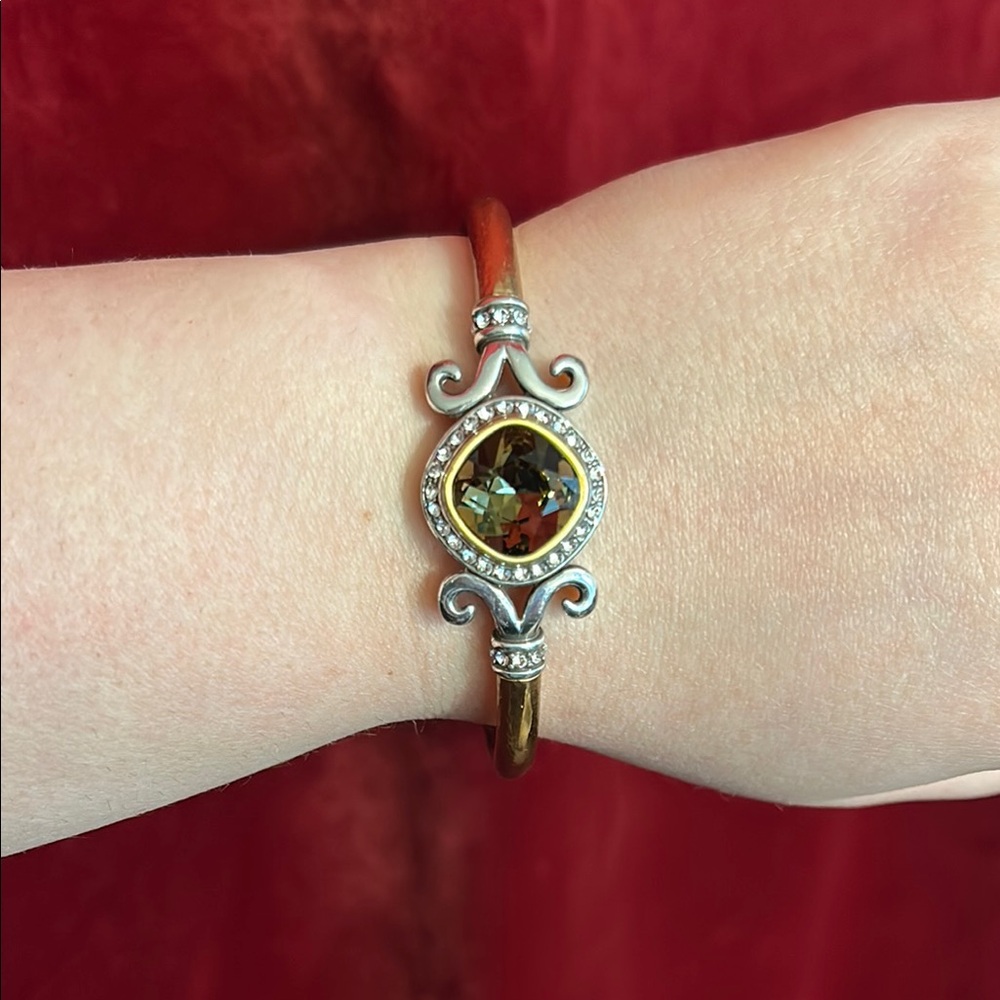 Vintage Brighton Gold and Silver Smoky Topaz Bracelet